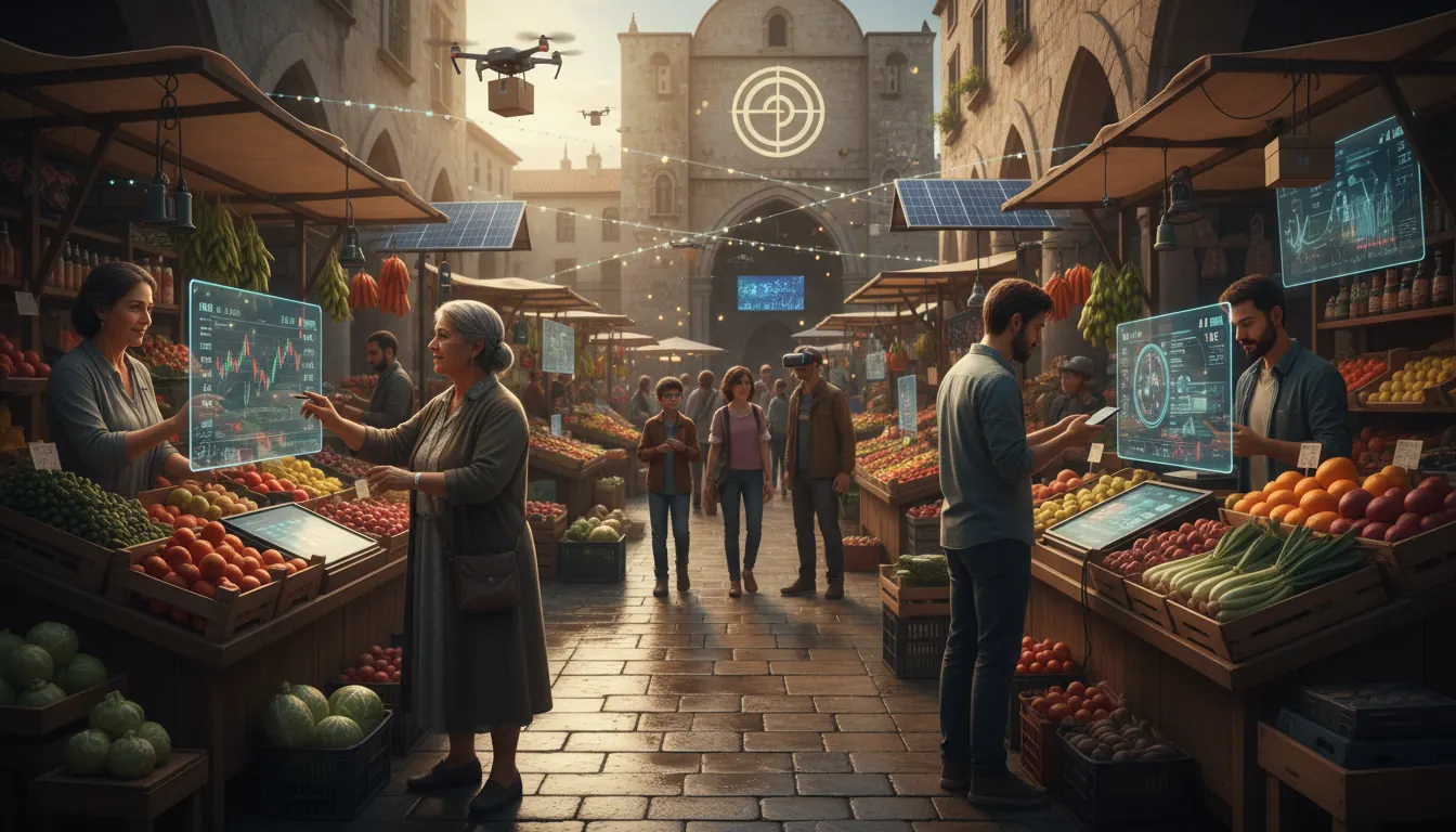 Tecnologia moderna integrada al mercat tradicional de Sant Gervasi