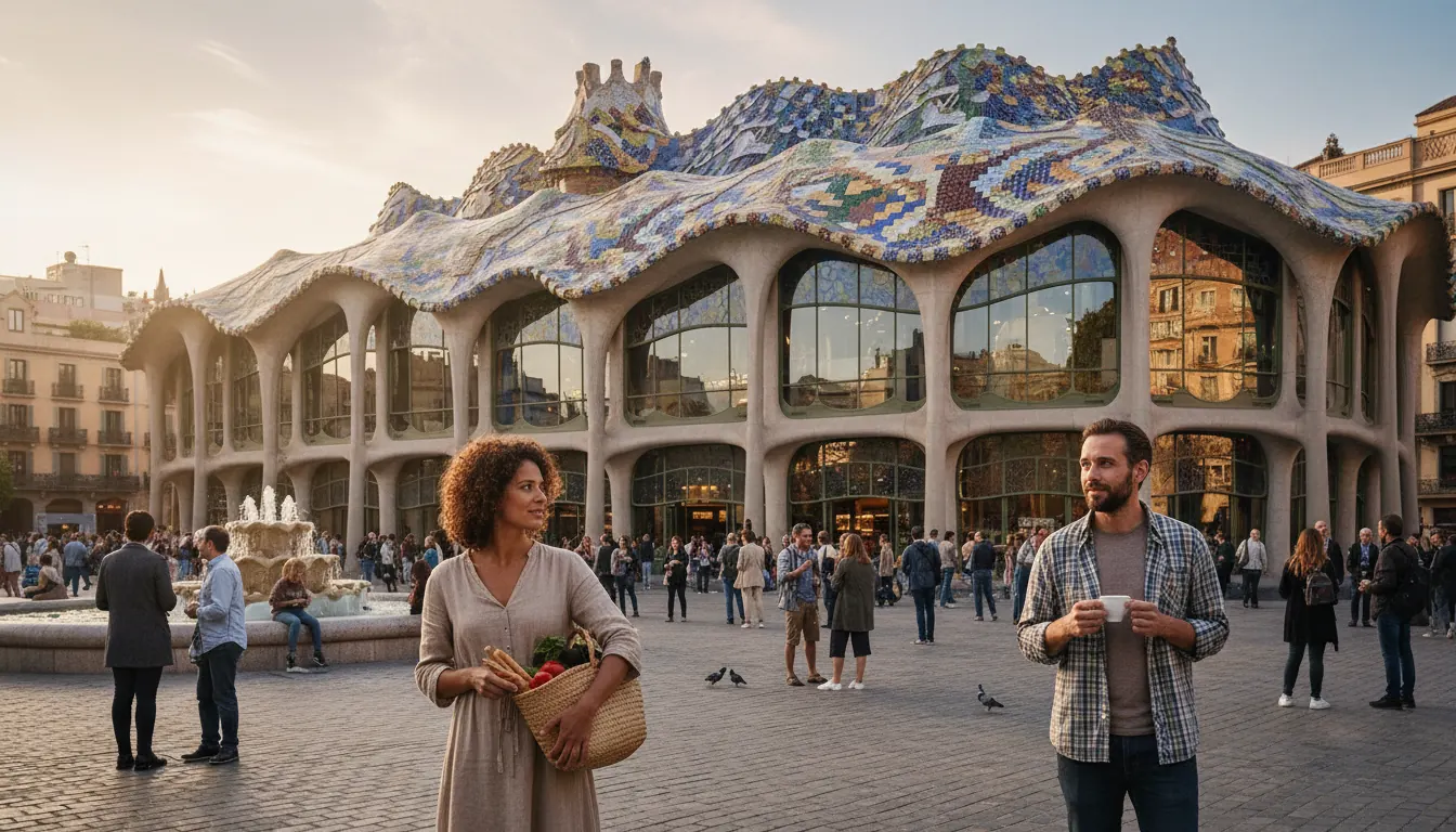 Vista exterior de l'edifici actual del Mercat de Sant Gervasi